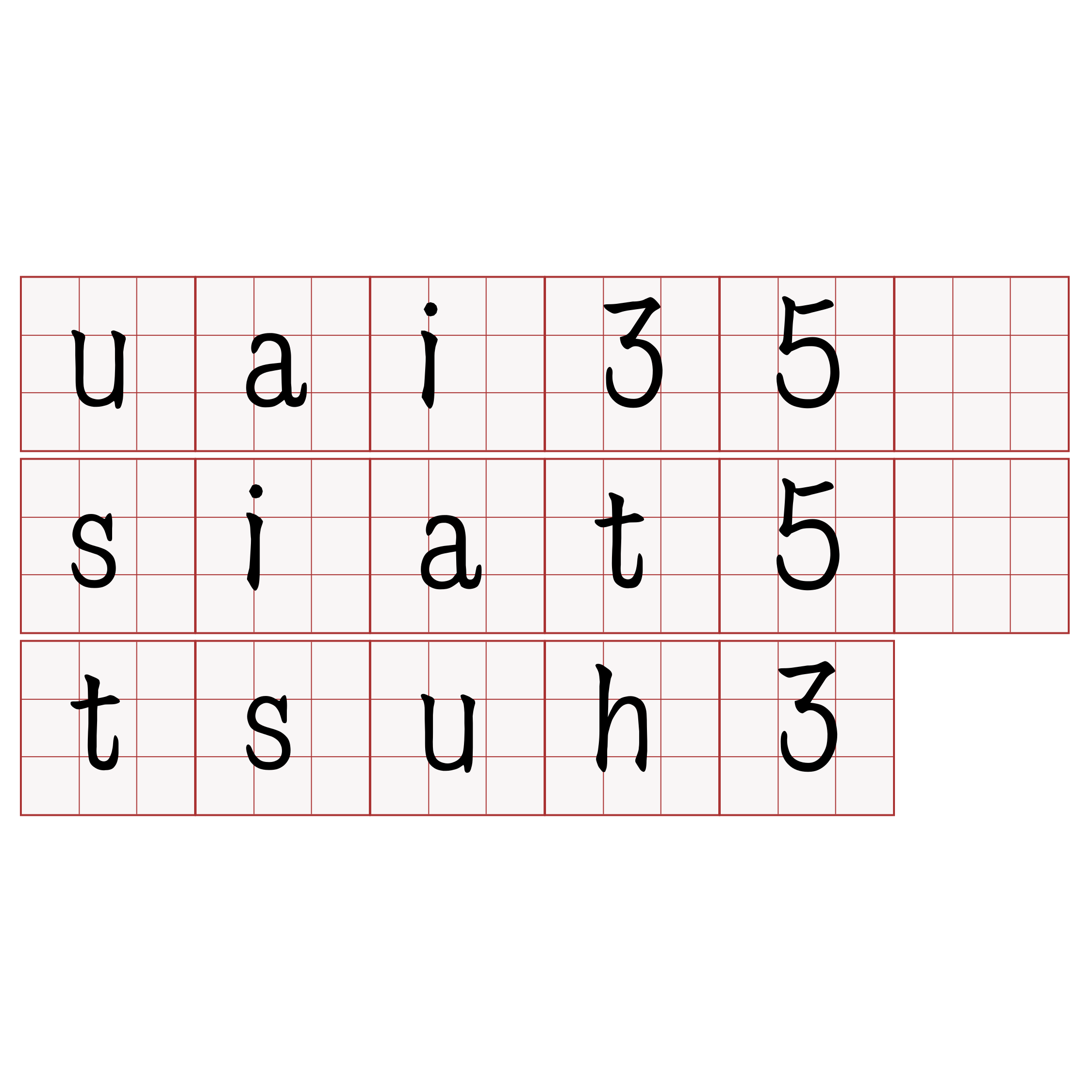 uai35 siat5 tsuh3